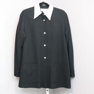 Vintage Rena Rowan for Saville Dress Coat | Mod Black & White | 100% Wool Size 6
